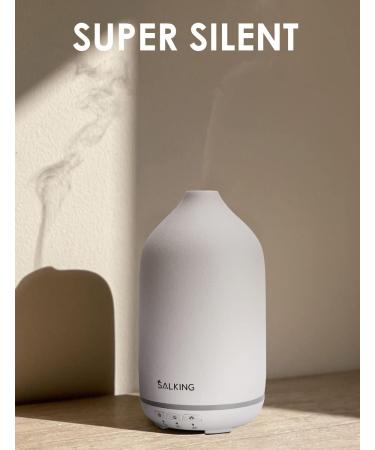 Buy Lalking White Ceramic Aroma Diffuser - BPA-Free Essential Oil Diffuser with Adjustable Fog & Auto Power-Off | Perfect for Home Office Yoga - 150ml - Buy Online on GoSupps.com