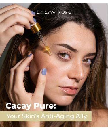 Cacay Pure Anti-Aging Oil | Natural Retinol Cacay Oil for Face & Hair | Organic Skin Oil Therapy with Vitamin E | Includes Spa Headband - Buy Online on GoSupps.com