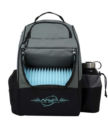 MVP Disc Sports Backpack Shuttle Disc Golf Backpack Bag Gray/Teal