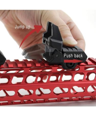 GVN Flip Up Battle Iron Sights - Front and Rear Sights for Rail - Buy Online on GoSupps.com