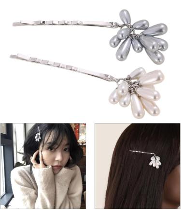 hgnxa Elegant Pearl Hair Clip Wheat Ears Hairpin Hair Barrettes Female Bangs Side Clip Headdress Hair Accessory Women Gift Gray - Buy Online on GoSupps.com
