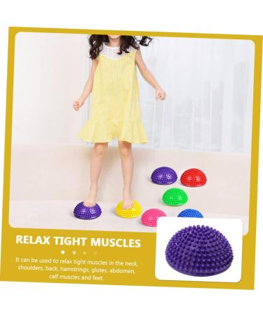 FOMIYES Durian Ball Lacrosse Ball Leg Roller - Lightweight PVC Yoga Massage Tool Purple - 16x16x8cm - Buy Online on GoSupps.com