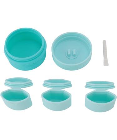 Silicone Cream Jars with Spoon Refillable Empty Travel Silicone Makeup Containers Portable Leakproof 12ml for Women for Outdoor (Light Blue) - Buy Online on GoSupps.com