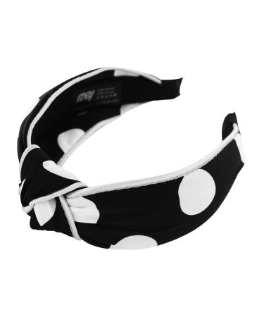 Buy Axy Wide Headband HR34P - Stylish Black & White Dots Hair Band for International Shipping - Buy Online on GoSupps.com