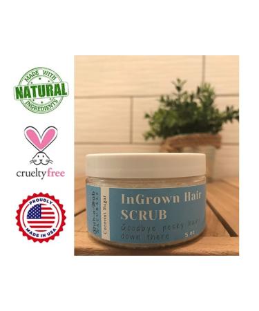 Rub-a-Dub Naturals Exfoliating Scrub for Ingrown Hairs - Bikini Area Coconut Sugar Scrub - Skin Bump Reducer - KP Treatment - Made in USA (5 oz) - Buy Online on GoSupps.com