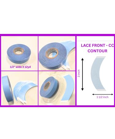 Walker Tape Lace Front Wig Blue Support Tape - 1/2" x 12yd Double-Sided Tape for Wigs Toupees & Hair Extensions - Made in USA - Buy Online on GoSupps.com