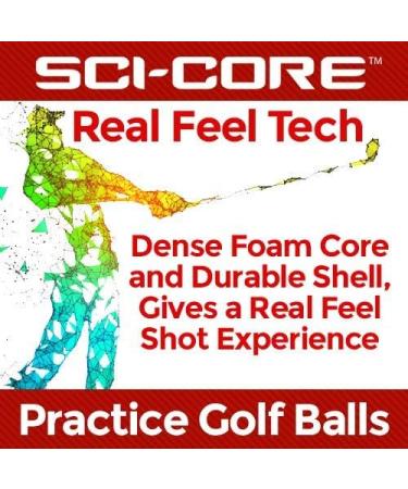 SCI-CORE Practice Golf Balls (12 Pack) - Real-Feel Limited Flight Training Balls for Indoor and Outdoor Practice - Buy Online on GoSupps.com