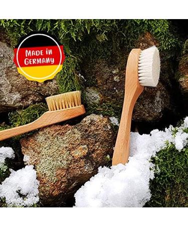 Waldkraft Face Brush - Gentle Beech Wood Massage & Cleaning Brush (2 Pieces) | Goat Hair Bristles | Made in Germany - Buy Online on GoSupps.com