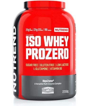 Nutrend ISO Whey Prokero Molkeproteinisolate L-glutamine low lactose vitamin B6 without sugar and gluten (Strawberry cheesecake 2250g)