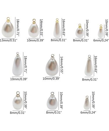 Unahtinr 30Pcs Imitation Pearl Pendant Earrings Accessories - Sheep's Eye Hanging Caps - Buy Online on GoSupps.com
