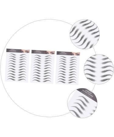 Baluue 6 Sheets Waterproof Eyebrow Stickers Makeup Stickers Stick on Eyebrows Make up Kit Transfer Stickers 21x15cmx2pcs Black 2x2pcs - Buy Online on GoSupps.com