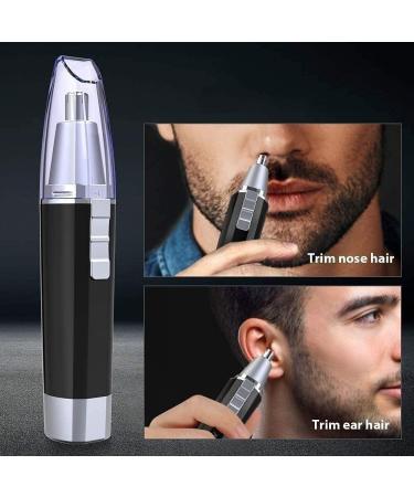 Portable Nose & Ear Hair Trimmer for Men & Women - Waterproof Stainless Steel Easy Clean Battery Operated (Black) | International Shipping Available - Buy Online on GoSupps.com