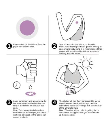 16Pcs Purple UV Stickers for Sunscreen 48 Count UV Detection Reminder Waterproof UV Stickers Know When to Re-Apply Sunscreen UV Detecting Patches for Beach Swimming Facial Sunscreens - Buy Online on GoSupps.com