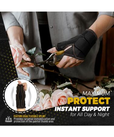 FITTOO Copper Infused Thumb & Wrist Brace - Pain Relief Splint for Men & Women Universal Size for Right & Left Hand - Buy Online on GoSupps.com