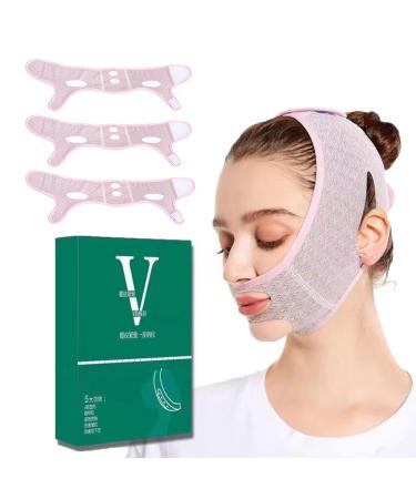 Beauty Face Sculpting Sleep Mask, V Line Lifting Mask Double Chin Reducer, V Line lifting Mask Facial Slimming Strap, Double Chin Reducer Reusable V Line Face Lifting Strap (3Pcs, A) 3Pcs #A