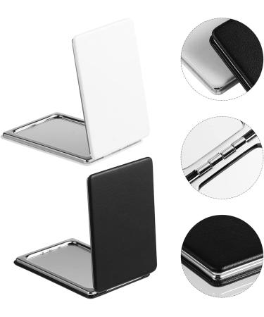 Buy Lurrose Portable Pocket Mirror 2-Pack - Mini Two-Sided Makeup Mirror for Travel | Small Cosmetic Mirror (6x8 cm) in White & Black - Buy Online on GoSupps.com