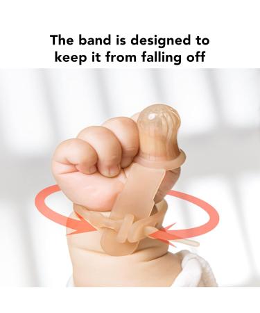 Thumb Sucking Stop for Babies | Adjustable Soft Silicone Protector - Effective Treatment (Brown) - Buy Online on GoSupps.com