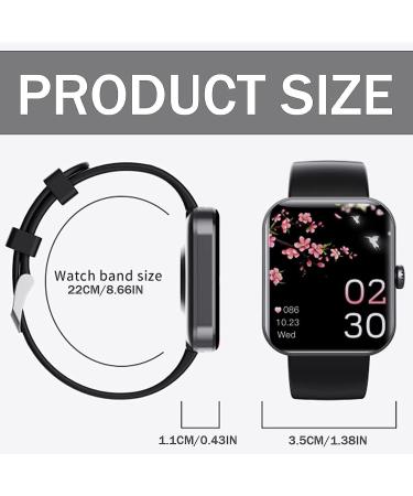 MEFFEE Painless Blood Glucose Monitoring Smart Watch - All-day Heart Rate and Blood Pressure Monitoring - Bluetooth-enabled Fashion Watch for Body Health - Black - Buy Online on GoSupps.com