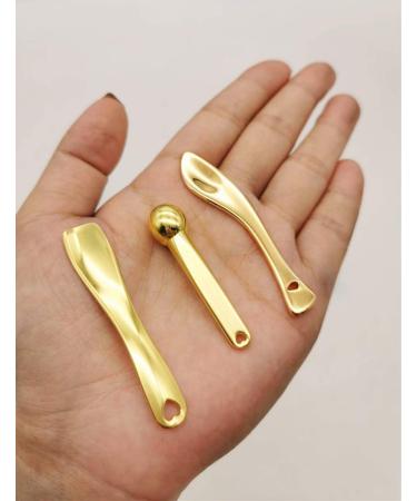 GOERTI 3Pcs Metal Makeup Spatula Spoon Set for Facial Cosmetic Cream - Beauty Scoop and Massage Sticks - Buy Online on GoSupps.com