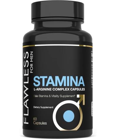 Flawless For Men Stamina | L-Arginine L -Citrulline & Nitric Oxide Supplement for Men | Promotes Male Vitality Blood Flow and Endurance | 60 Capsules - Buy Online on GoSupps.com