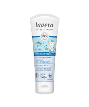 lavera Baby & Kids Neutral Moisturising Cream - Natural Cosmetics - vegan - organic evening primrose oil - organic shea butter - provides moisture and long-lasting protection - 75 ml