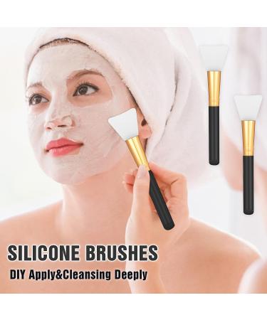 2 PCS Silicone Face Mask Brushes - Beauty Tool Applicator for Facial Mud Masks - Soft Hairless Body Lotion Applicator Brush - Makeup Tools for Women and Girls in Black - Buy Online on GoSupps.com