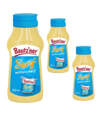 Bautz'ner Medium Sharp Mustard 500 ml x 3 pieces