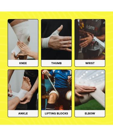 SPORTTAPE EAB Fabric Strapping Tape - 5cm x 4.5m | Elastic Adhesive Bandage for Sports Injuries | Extra Strong and Non-Tear | Ideal for Wrist, Ankle, Knee, Elbow | Single Roll - Buy Online on GoSupps.com