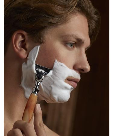 Union Razors SS1 Three Piece Shave Kit - Tiger Eye Razor Shaving Brush & Stand - Luxurious Brown Shaving Set for Men - Buy Online on GoSupps.com