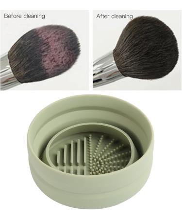 Portable Cosmetic Brush Cleaner Silicone Makeup Brush Cleaning Mat Foldable Makeup Brush Cleaning Bowl Makeup Brush Scrubber Washing Tool for Cosmetic Brush Powder Puff - Buy Online on GoSupps.com