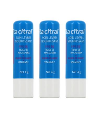 PARAVOSTRA Nourishing Lip Stick | Repairing Protective & Softening | Dry Damaged & Chapped Lips | SPF 15 | Shea Butter Macadamia Oil Coconut Oil | Pack of 3 x 4g