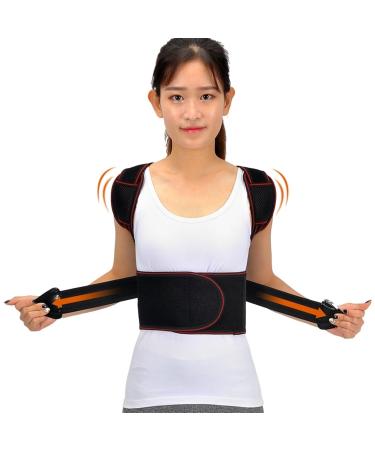 Posture Corrector Back Support Belt | Decompression Lumbar Support for Hunchback & Scoliosis | Adjustable L/Large | Unisex for Men Women Teens & Kids - Black - Buy Online on GoSupps.com