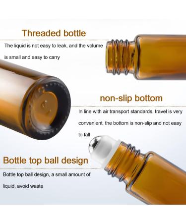 10pcs 10ml Glass Roller Bottles with Bamboo Lid - Aromatherapy Travel Perfume Bottles - Buy Online on GoSupps.com