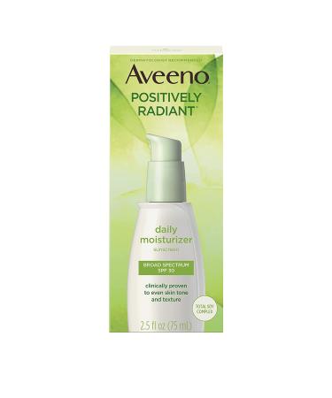 Aveeno Positively Radiant Daily Moisturizer SPF 30 - 2.5 fl oz (75 ml) | Hydrate & Protect - Buy Online on GoSupps.com