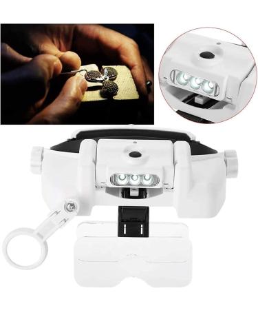 Lightweight Magnifying Glass USB Rechargeable 31 Kinds of Combination Multiples 3Led Head-Mounted Magnifying Glass Used for Watch Repair Tools Sewing Crafts Reading Repair Lofty Ambition - Buy Online on GoSupps.com