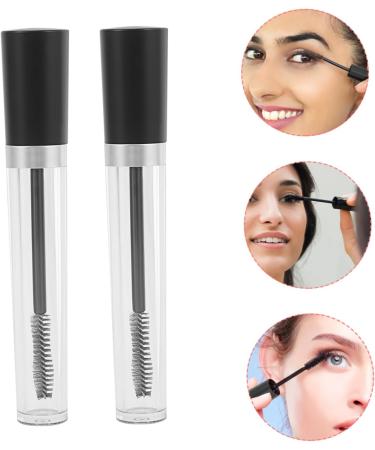Healvian 4 Sets Empty Mascara Tube for DIY Clear Eyelash Mascara Lash Cosmetics Mascara Clear Plastic Black - Buy Online on GoSupps.com