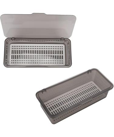 Professional Portable Nail Art Tool Dust Brush Organizer Box with Hinged Cover Design Wide Range of Use Easy to Drain for Home Nail Salon - PC Material - Buy Online on GoSupps.com