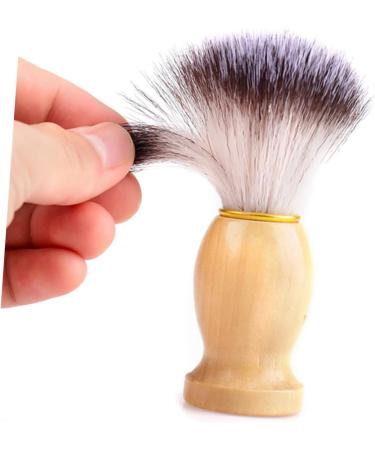Angoily Vintage Wooden Handle Shaving Brush - Eco-Friendly Beard & Razor Brush for Men | Premium Roof Hair & Synthetic Fiber - Buy Online on GoSupps.com