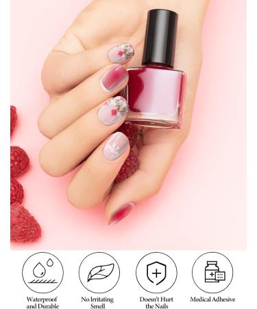 EBANKU 20 PCS Semi Cured Gel Nail Strips - Full Wraps Adhesive Stickers with File and Stick - #23 - Buy Online on GoSupps.com