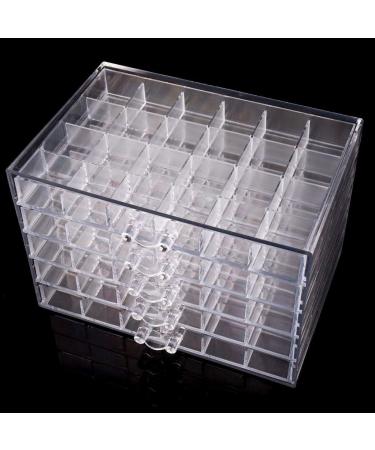 CUTICATE Transparent Plastic Storage Organizer - 120 Slots for Beads, Rings, Jewelry, Art & Crafts - Buy Online on GoSupps.com