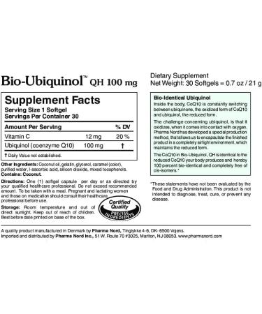 Pharma Nord Bio-Ubiquinol QH 100 mg 90 Softgels - Buy Online on GoSupps.com