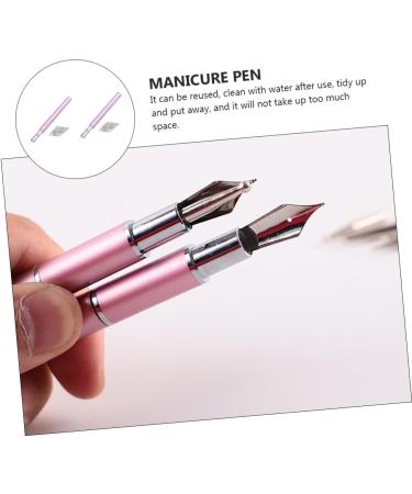 Housoutil 2 Sets Colored Pen Manicure Painting Pen Manicure Drawing Pen Kit para U as De Gel Girls Suit Pen Kits Painting Tools Manicure DIY Painting Tool Pink Paint Pen Nail Metal - Buy Online on GoSupps.com