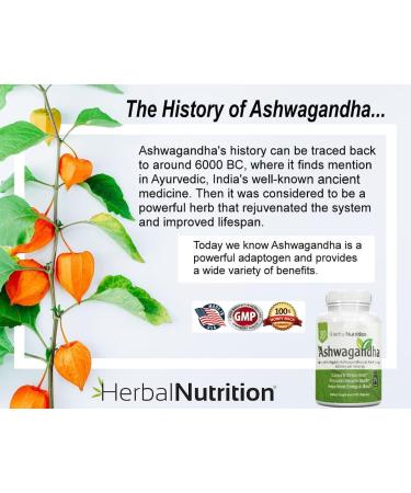 Herbal Nutrition Organic Ashwagandha 120 Vegan Capsules, Withania somnifera Root Powder, Traditional Ayurvedic Herb for Balance, Calm & Daily Wellness, Non-GMO, Plant-Based, Tested for Quality - Buy Online on GoSupps.com