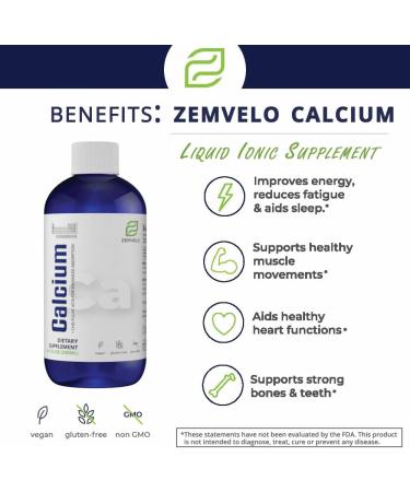 Liquid Ionic Calcium Supplement | Women's Health | Fast Absorption | Easy to Digest | Bone & Teeth Support - Buy Online on GoSupps.com