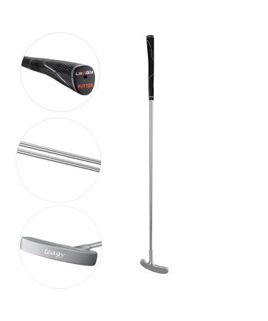 LEAGY Timeless Classic Golf Putter 35" Length - Putt Putt Style Two-Way Head and Premium Rubber Grip for Male & Female Right or Left Handed Golfers Ambidextrous