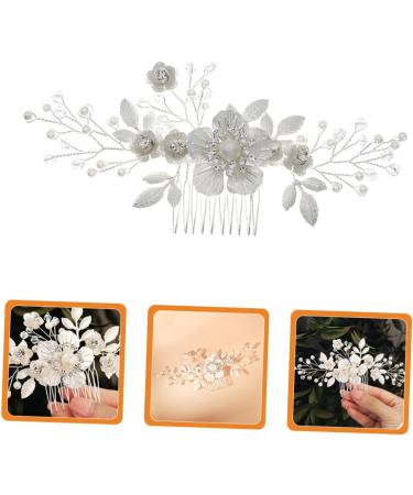 Beatifufu Flower Comb Bridal Hair Accessory Pearl Hair Accessories Hair Comb for Bride Wedding Hair Comb Wedding Hair Accessories for Brides Headpiece for Bride Bridal Headpiece Hair Jewelry - Buy Online on GoSupps.com