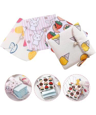 4Pcs Multitool Wallet Period Bag Set | Linen Coin Purse & Sanitary Napkin Storage | Portable Tampon Pouches for Women & Teens - Buy Online on GoSupps.com