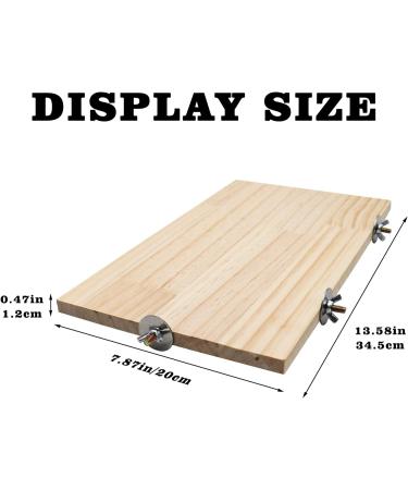 34.5 x 20 cm Natural Wood Bird Seat | Small Animal Cage Accessories for Parrots Budgerigars Hamsters & More - Buy Online on GoSupps.com