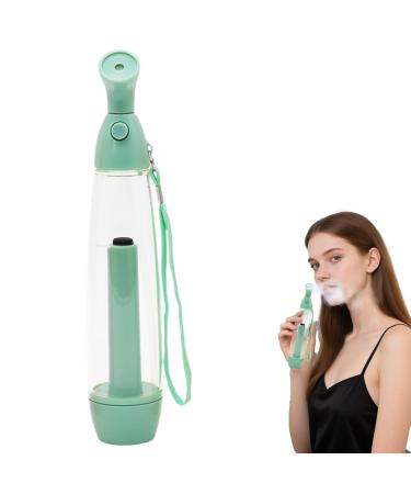 Visage - Brumeur Portable Visage Yeux Atomisation - Appareil de Soin Manuel Hydratant Voyage Maison Camping Vert