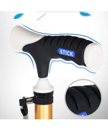 Old Man Crutches Retractable Four-Foot Cane Small Four-Corner Cane Elderly Slip Single Turn to Adjust Disabled Walker Interesting Bathing in Sunlight - Buy Online on GoSupps.com